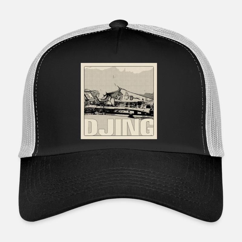 DJing Halftone Mix Trucker Cap