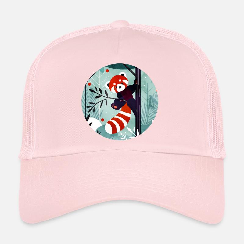 Panda roux heureux dans la jungle Casquette trucker 