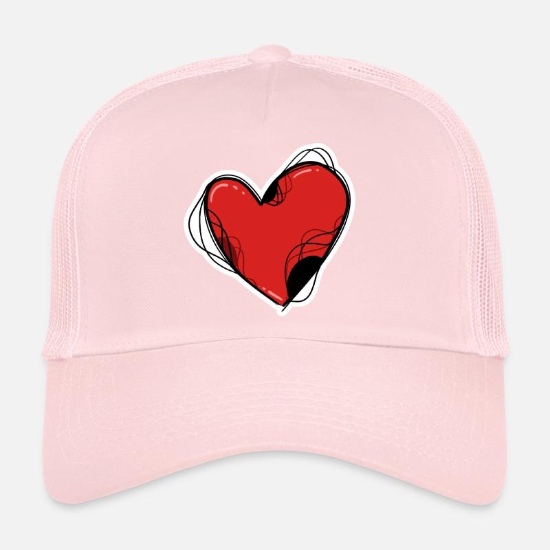 Rotes Herz Trucker Cap
