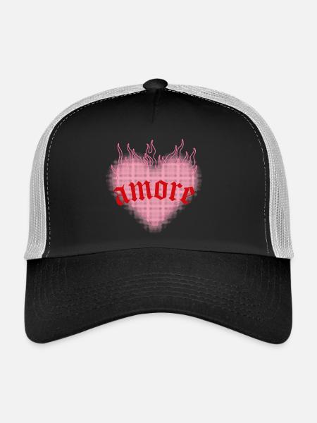 Burning love - Trucker Cap - black/stone grey - Front