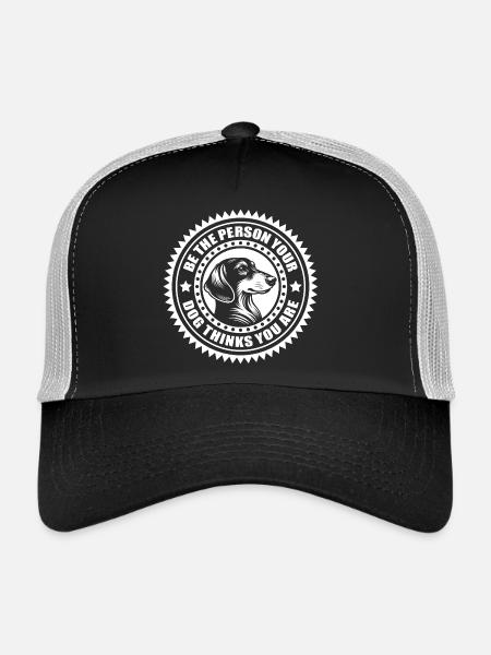 Dackel - Be the person your dog thinks you are - Trucker Cap - black/stone grey - Front