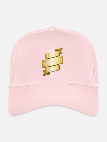 Another Day Another Slay – Glam Statement - Trucker Cap - pale pink - Front