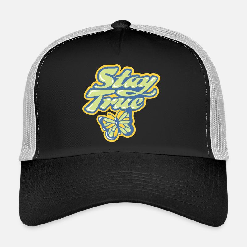Stay True – Pastell Schriftzug Trucker Cap