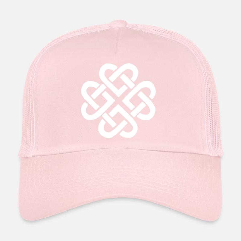 Fleur et coeurs blancs Casquette trucker 