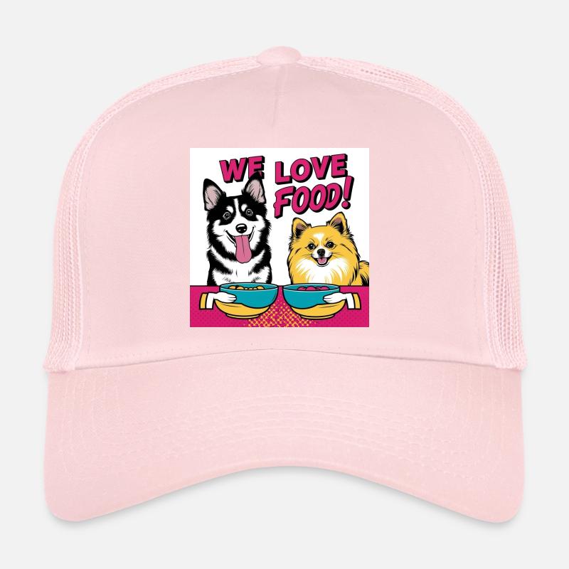 Chiens comiques - Nous aimons la nourriture Casquette trucker 