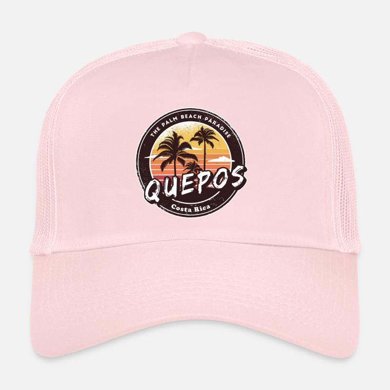Quepos – Costa Rica Palm Trees Beach Design Casquette trucker 