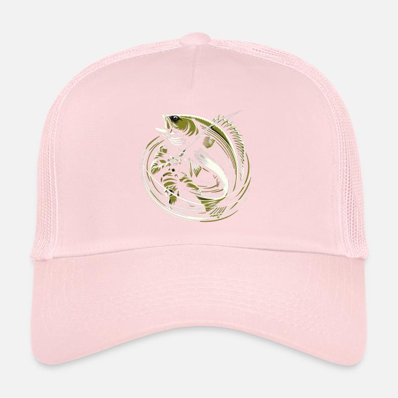 Pêche Pêcheur Morue Poisson Géant Vert Olive Cadeau Casquette trucker 