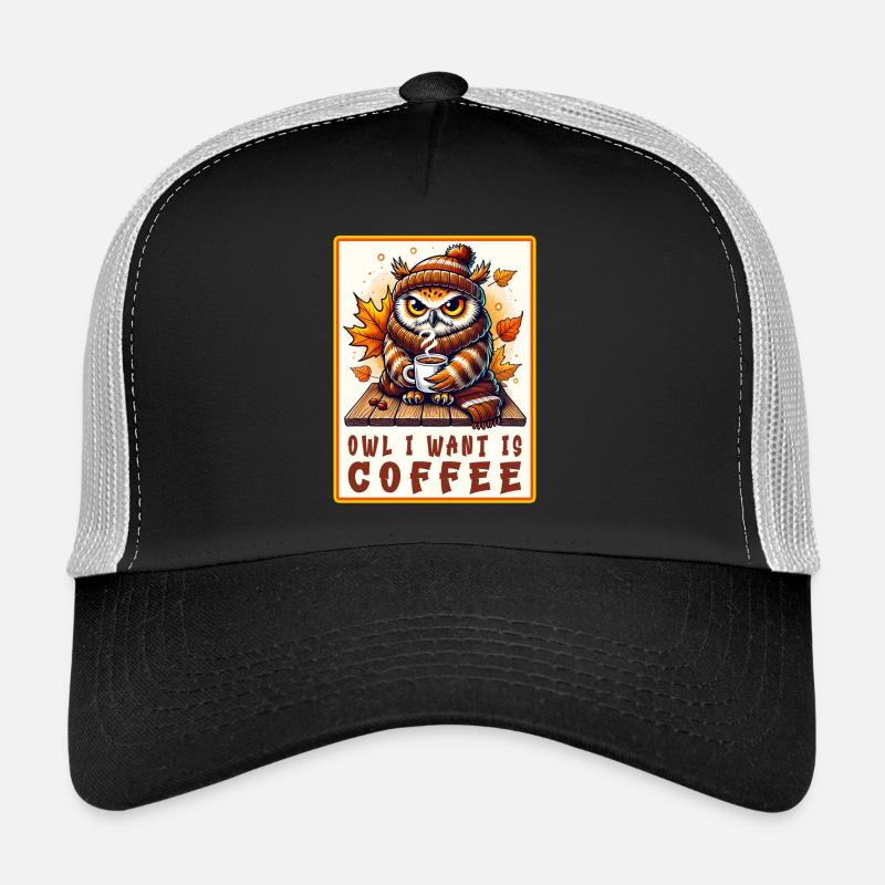Owls Coffee Desgin Trucker Cap