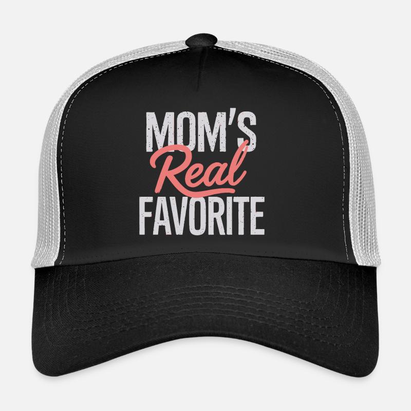 Mom's Real Favorite - Trucker Cap - black/stone grey