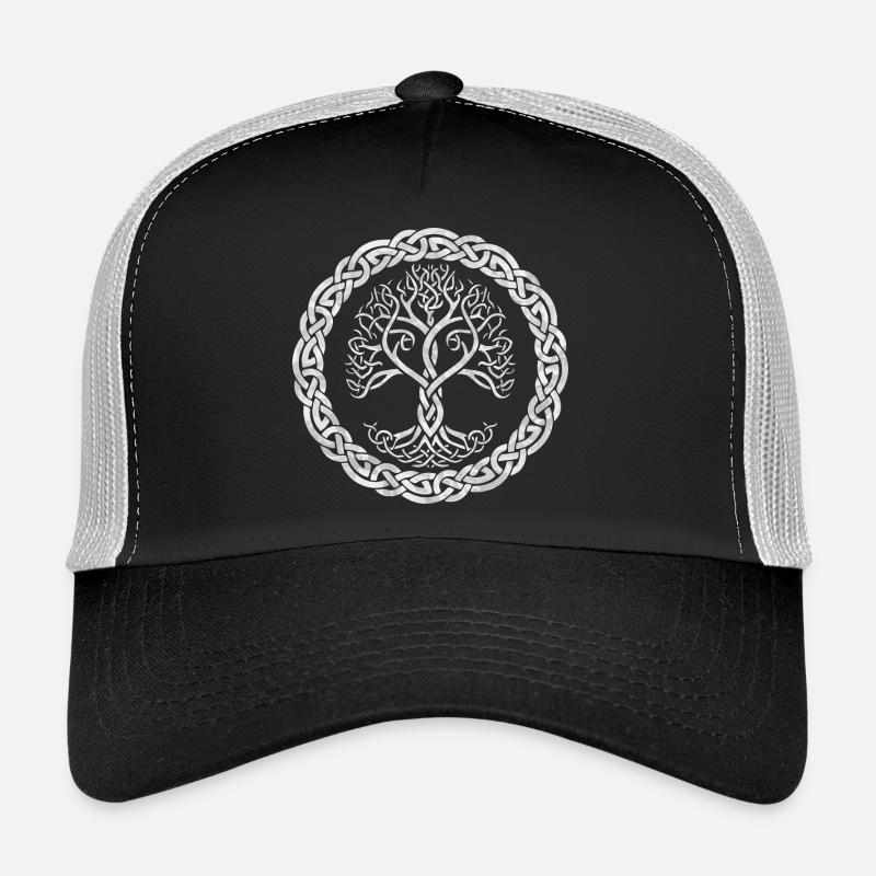Yggdrasil Baum des Lebens - Trucker Cap - Schwarz/Steingrau