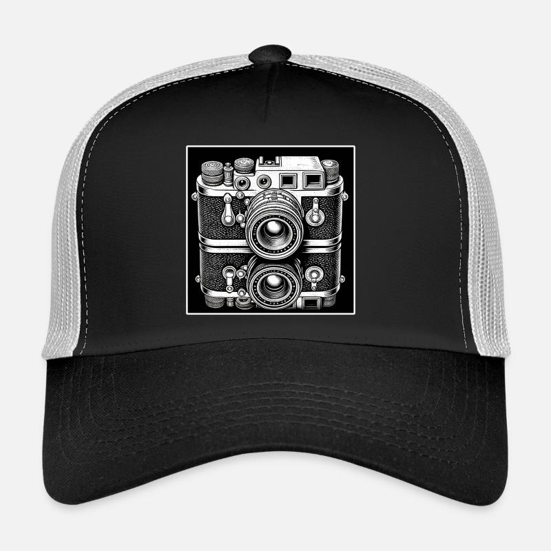Vintage Camera Engraving Style Trucker Cap