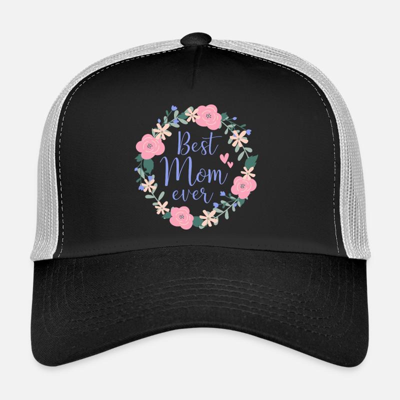 Best Mom ever - lila - Trucker Cap - Schwarz/Steingrau