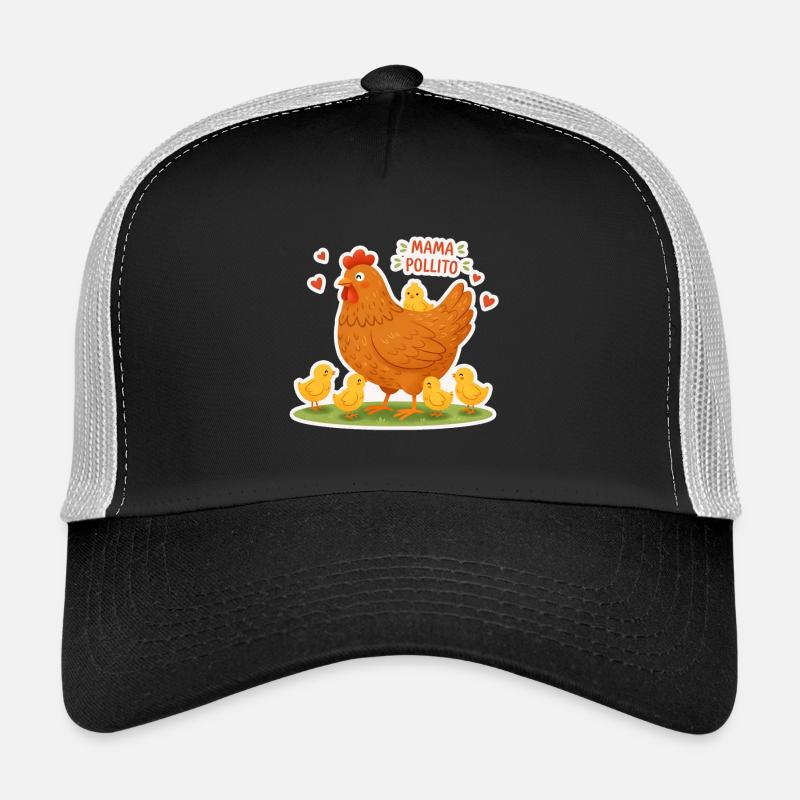 Super Mama Henne - Trucker Cap - Schwarz/Steingrau
