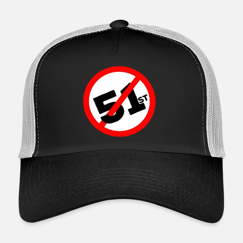 51. Bundesstaat Auf keinen Fall - Trucker Cap - Schwarz/Steingrau