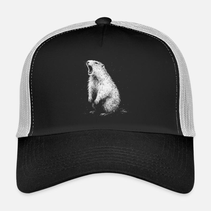Murmeltier - Trucker Cap - Schwarz/Steingrau