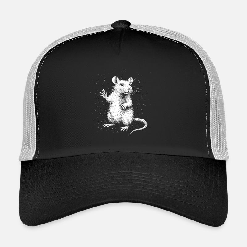 Freche Ratte mit Stil - Trucker Cap - Schwarz/Steingrau