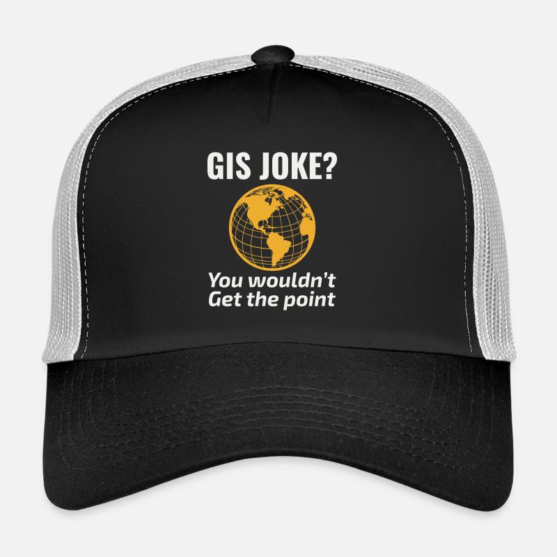 GIS Witz Kartografie Nerd Geospatial Humor - Trucker Cap - Schwarz/Steingrau