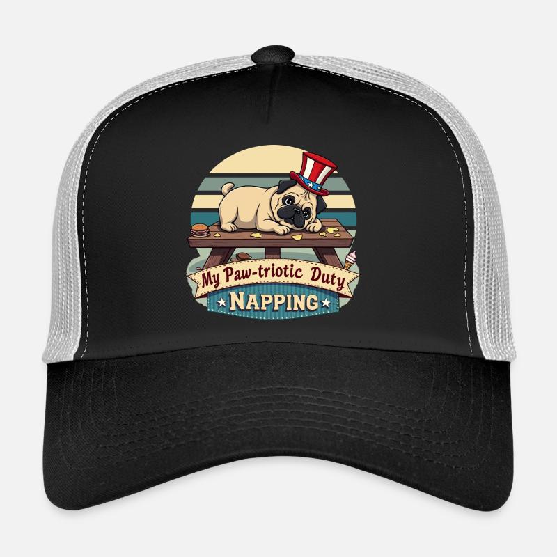 Sieste de carlin Casquette trucker 