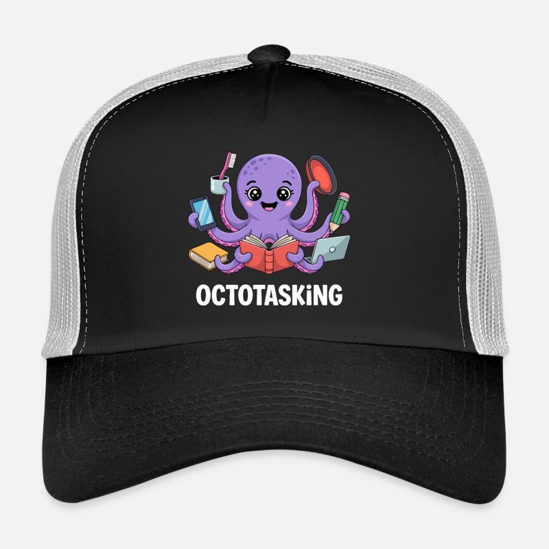 Octotasking octopus en mode multitâche Casquette trucker 