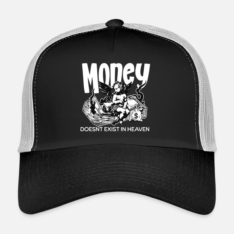 Money doesnt exist in heaven - Trucker Cap - Schwarz/Steingrau