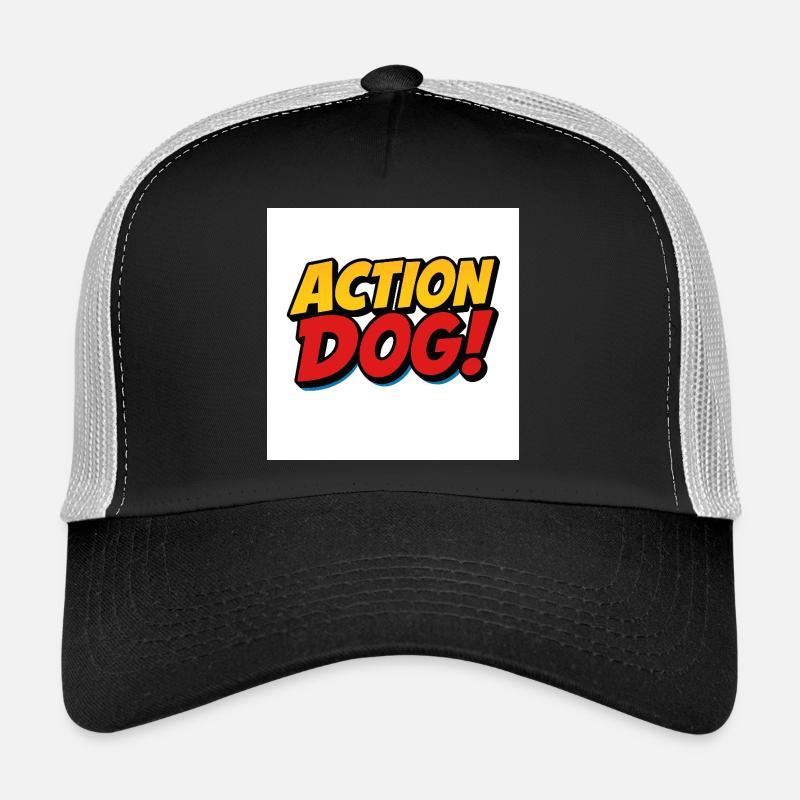 Action Dog Comic Style - Trucker Cap - black/stone grey