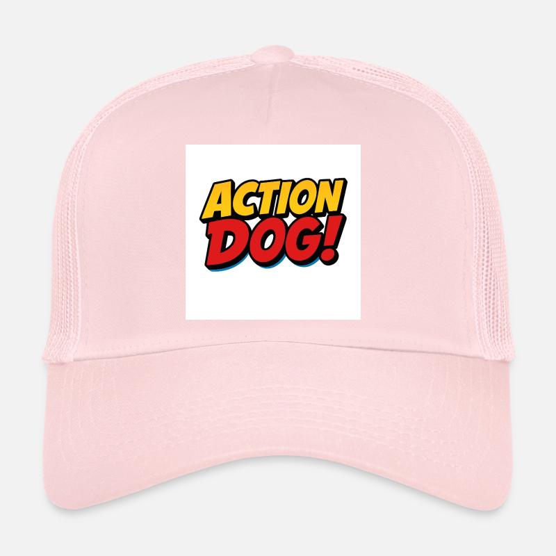 Action Hund Comic Stil Trucker Cap