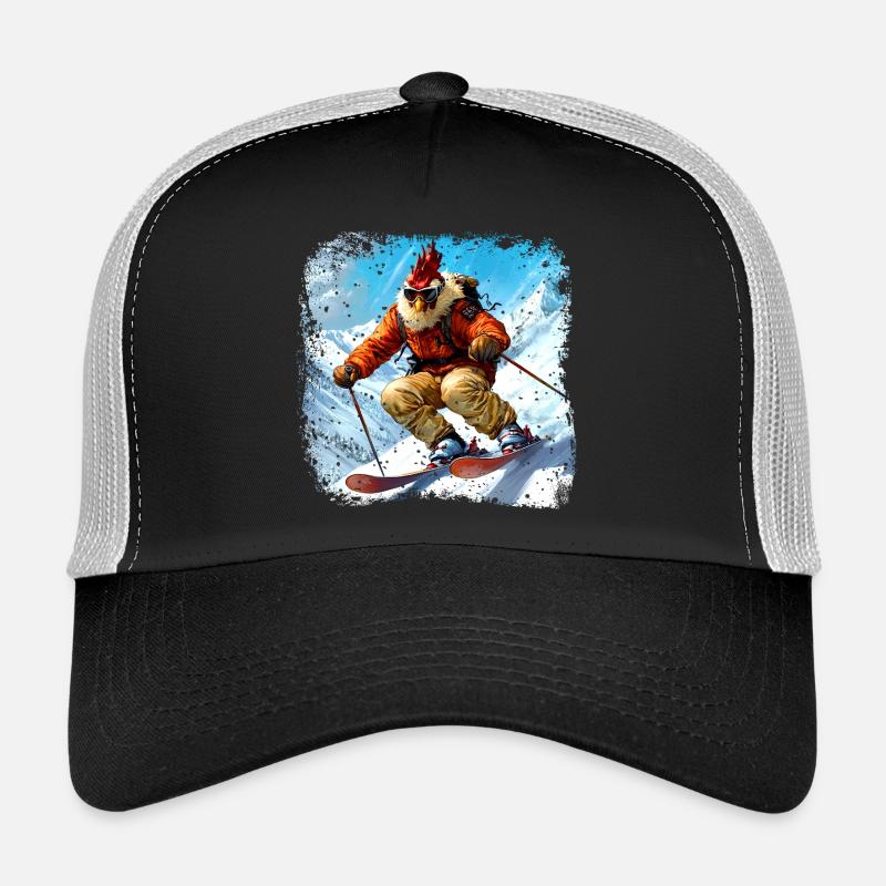 Ski Hühner - Trucker Cap - Schwarz/Steingrau