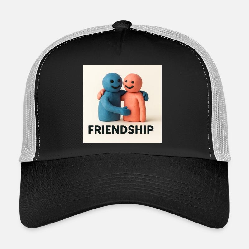 Endearing Friendship Clay Figures - Trucker Cap - black/stone grey