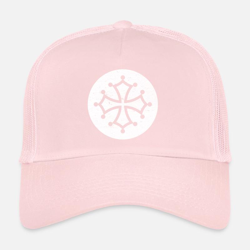 Croix cathare dans cercle blanc - symbole occitan Casquette trucker 
