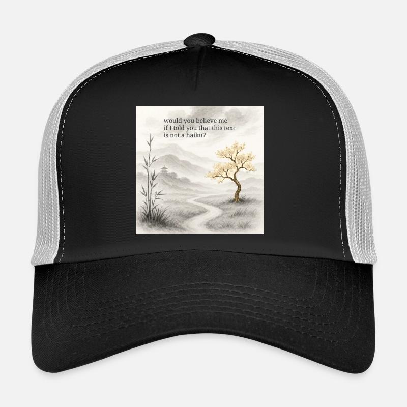 What's a haiku? - Trucker Cap - Schwarz/Steingrau