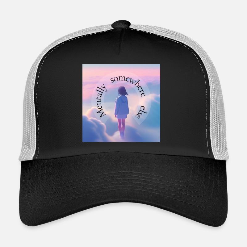 Mental Somewhere Else – Aesthetic Dreamscape - Trucker Cap - Schwarz/Steingrau