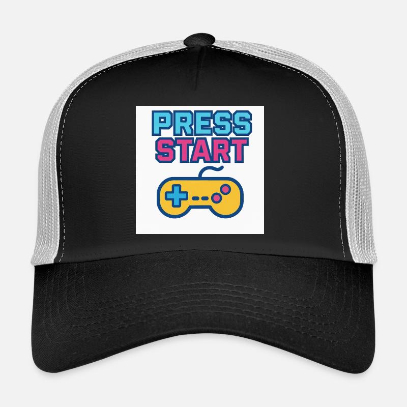 Press Start Gaming Graphics Vintage - Trucker Cap - black/stone grey