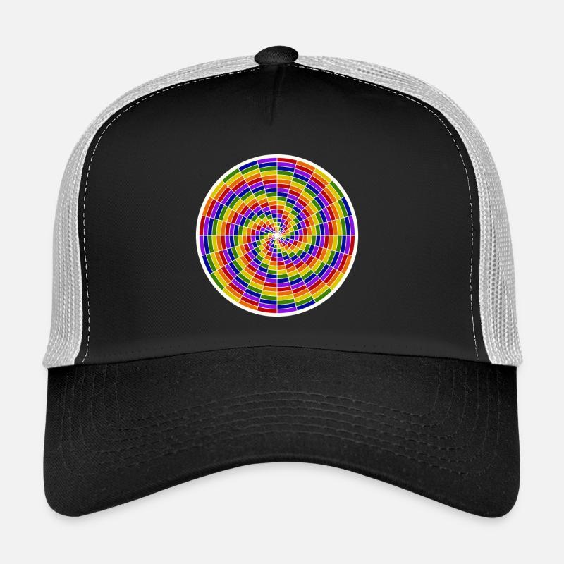 Colored Spiral Art Design - Trucker Cap - black/stone grey