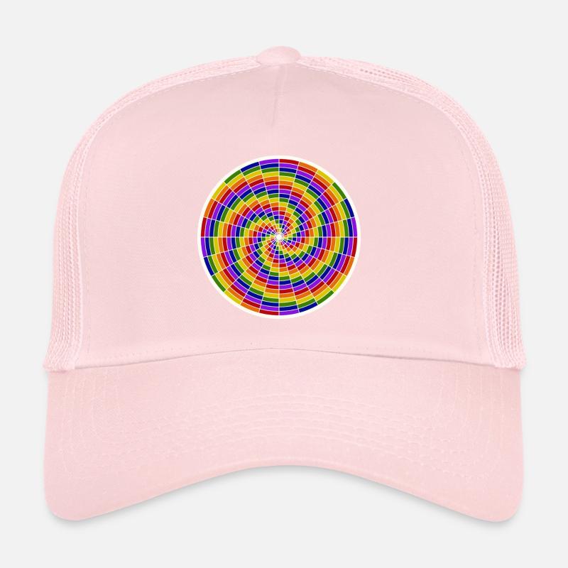 Conception d’art en spirale colorée Casquette trucker 