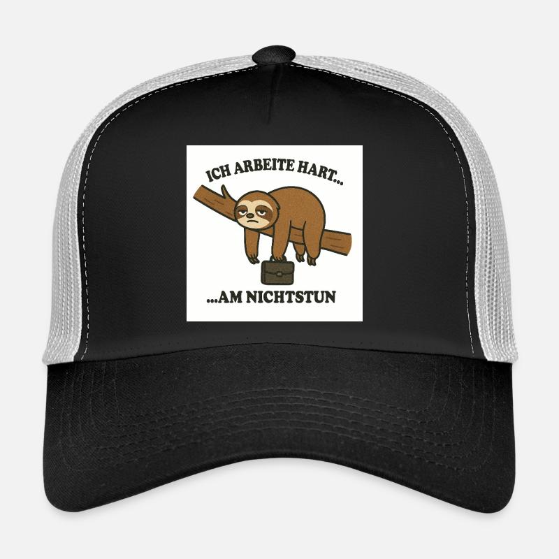 Sloth Work Motif Trucker Cap