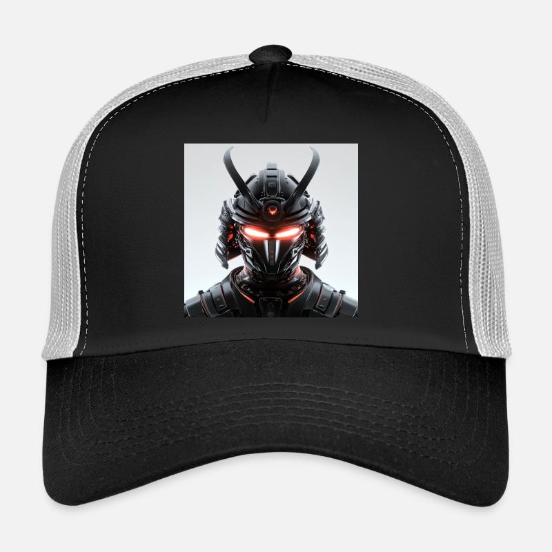 Digitale Samurai Futuristische Maskerade Trucker Cap