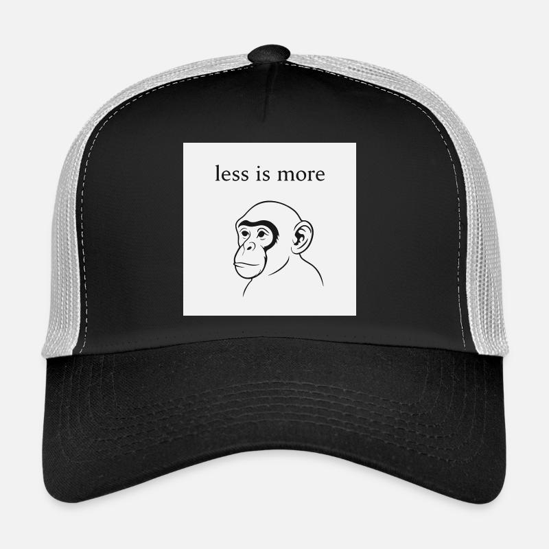 Minimalistische Affenmotivation - Trucker Cap - Schwarz/Steingrau