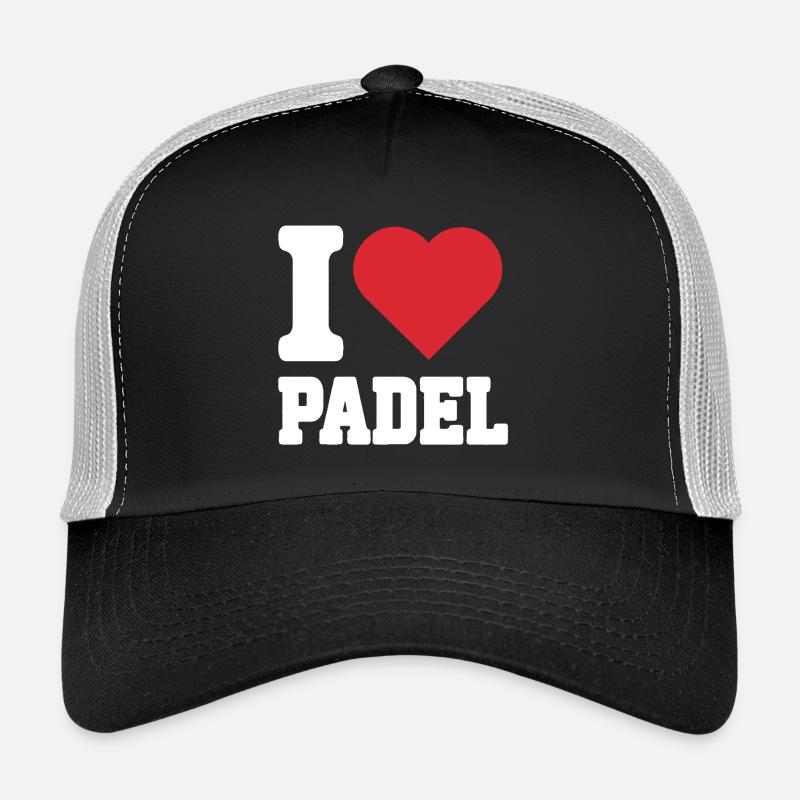 I Love Padel - Trucker Cap - black/stone grey