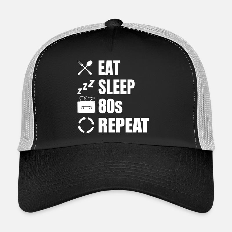 Manger dormir 80s Répéter Casquette trucker 