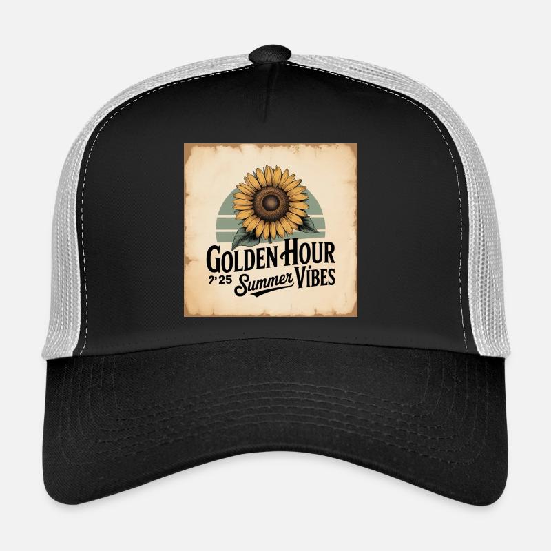 Sunflower Summer Vibes Inspired Design Trucker Cap