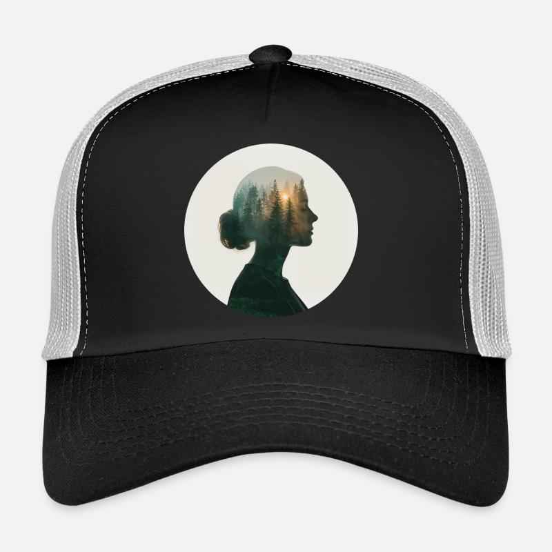 Forest dreams in women's profile Trucker Cap