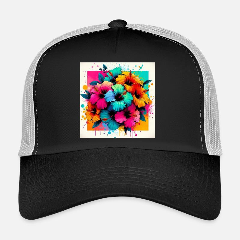 Fleurs d’hibiscus Casquette trucker 