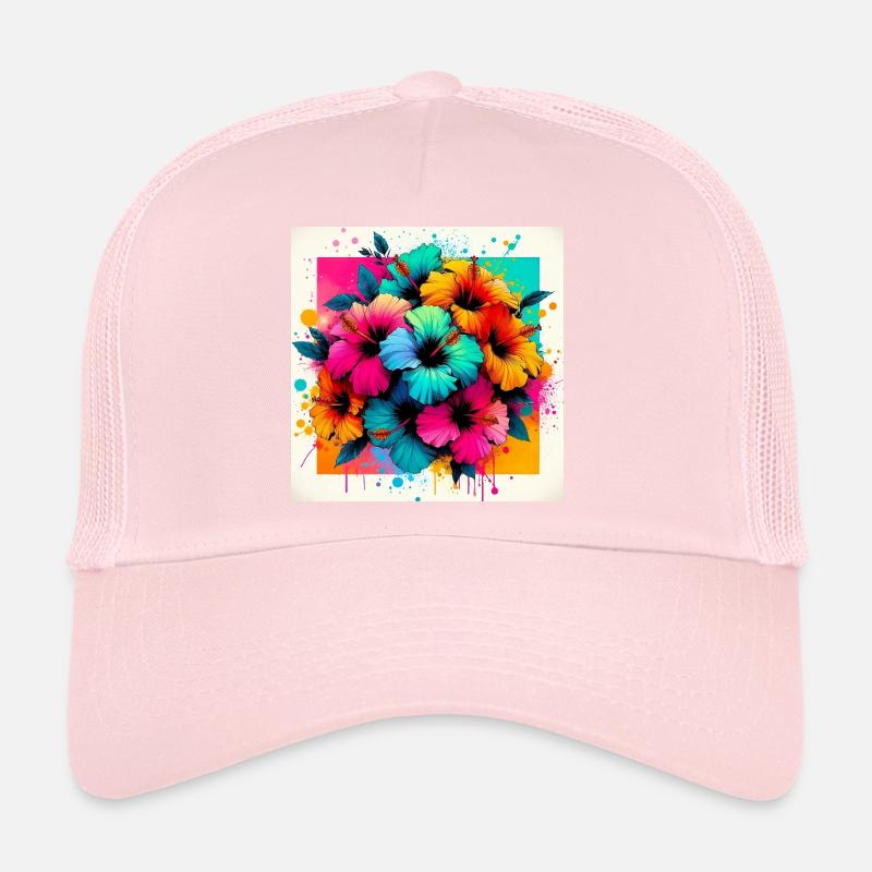 Fleurs d’hibiscus Casquette trucker 