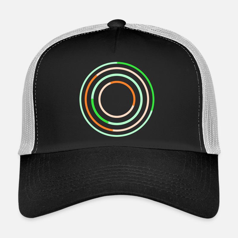 Abstract Circular Line Art Design Trucker Cap