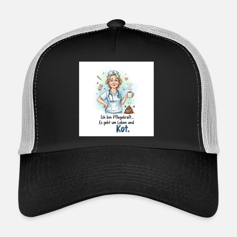 Caregiver Humorous Design with Coffee Trucker Cap