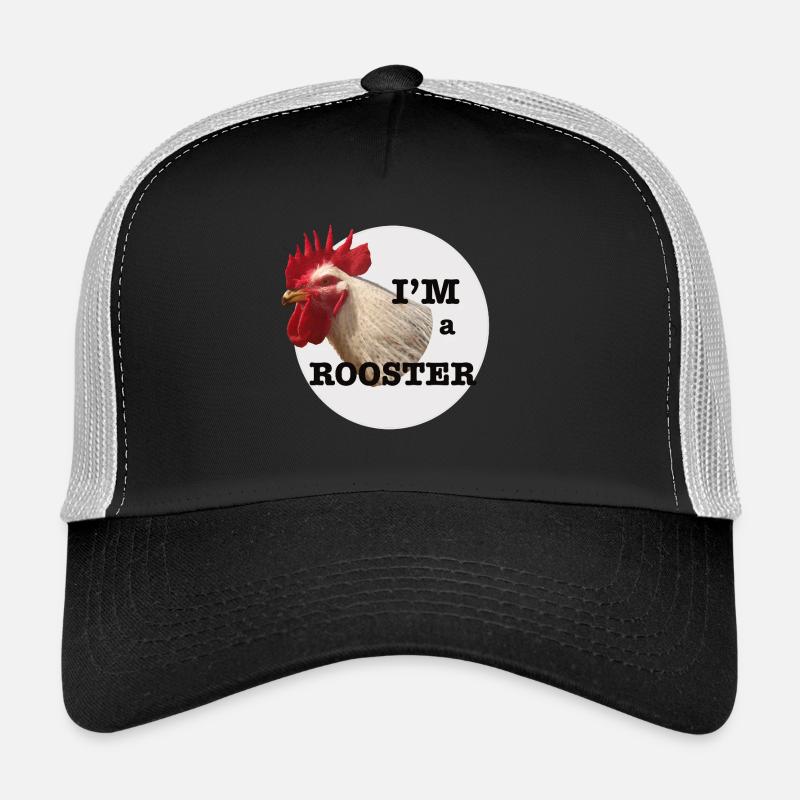 Bunter Hahn Lustiger Stil - Trucker Cap - Schwarz/Steingrau