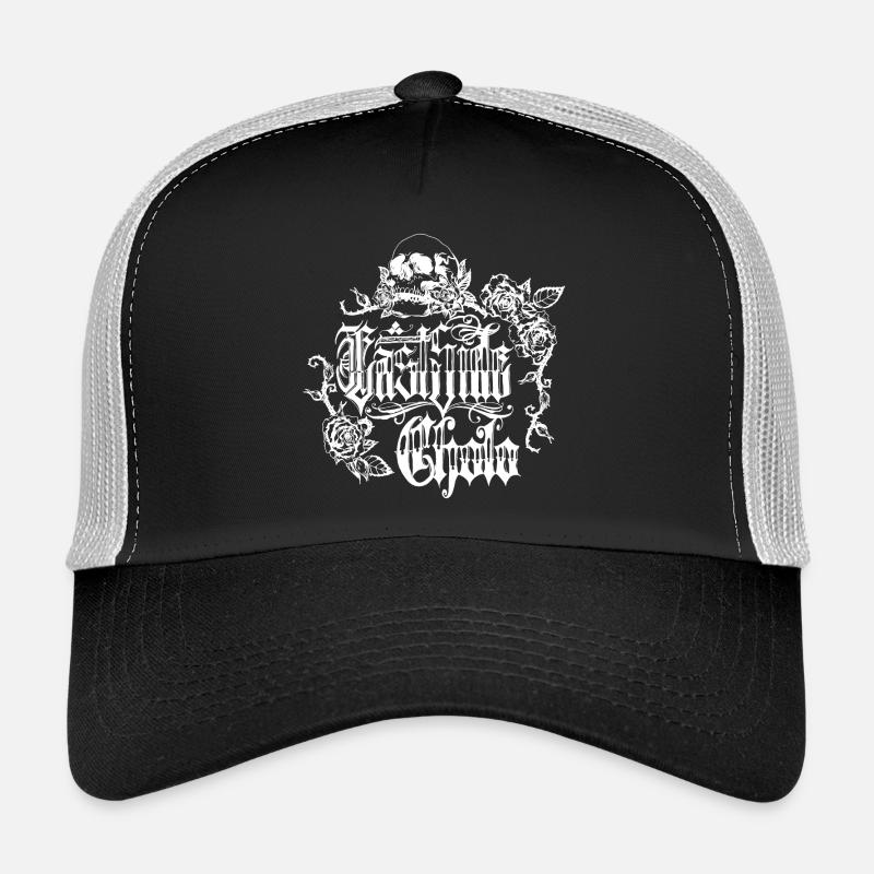 Skull Rose Gothic Design Trucker Cap