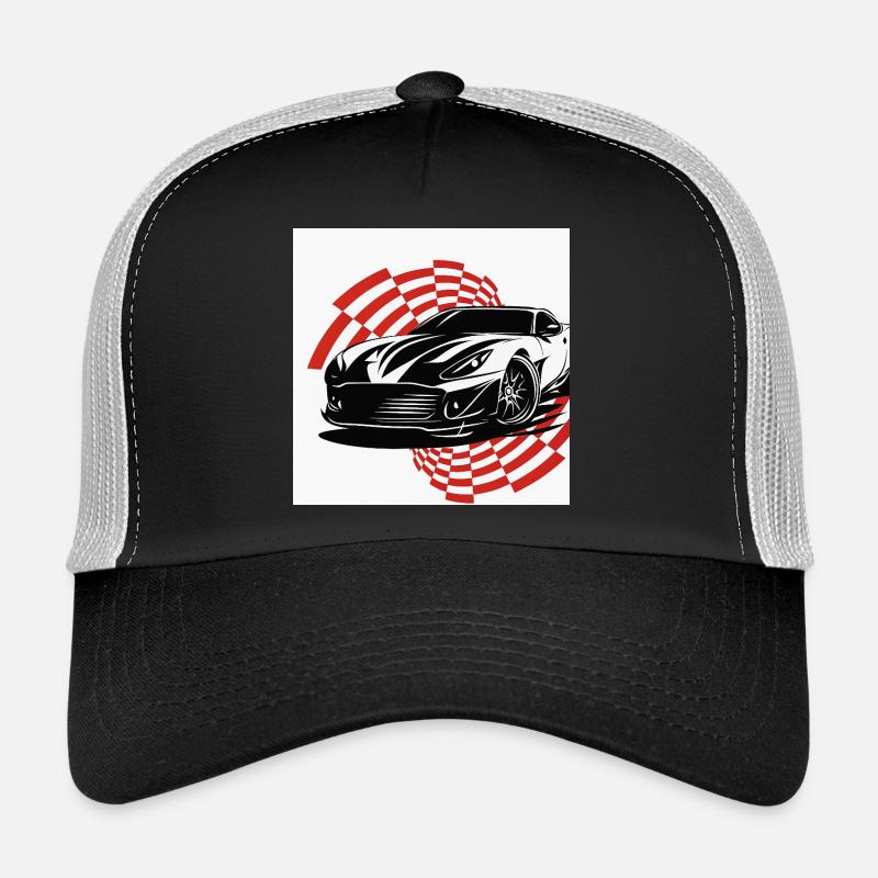 Ein Sportwagen mit dynamischem Stil - Trucker Cap - Schwarz/Steingrau