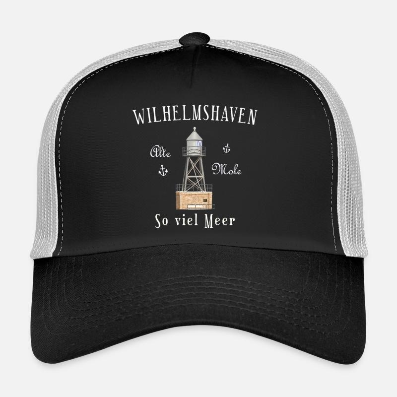 Wilhelmshaven, dessin à la main, tant de mer Mer du Nord Casquette trucker 
