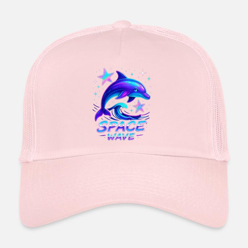 Néon Space Wave Dolphin Design Casquette trucker 